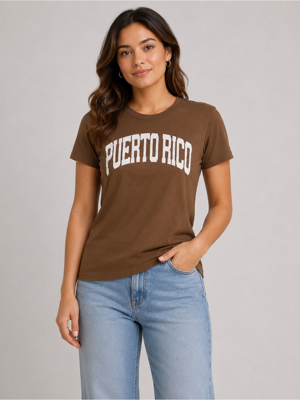 State of Mind Brown Puerto Rico Short Sleeve Tee